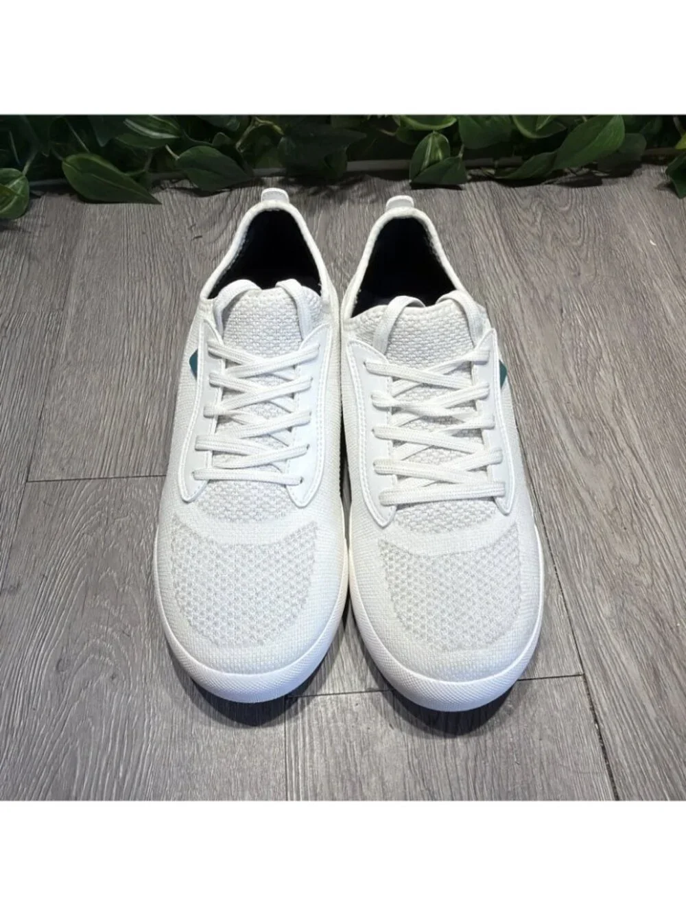 Vessi Shoes Womens 9 Weekend Sneakers White Knit Lace Up Round Toe Low Top